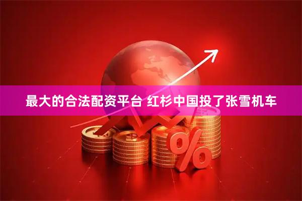 最大的合法配资平台 红杉中国投了张雪机车